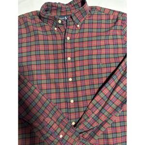 Ralph Lauren Classic Fit Plaid Button Down Long Sleeve Shirt